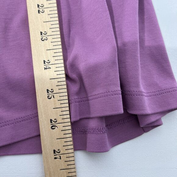 LL Bean Cardigan Womens XL Purple Knit Open Front Supima Cotton Layering Outdoor - Picture 6 of 7